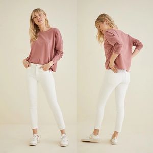 Agolde White Sophie Cropped Jeans!!